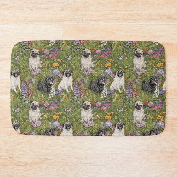 Item preview, Pug Dog Floral Pattern Throw Blanket Phone Case designed and sold by candiscamera.