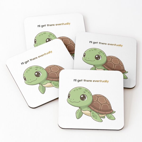 Item preview, "Slow & Steady Turtle - Motivational Quote Sticker" designed and sold by Unsololugar.