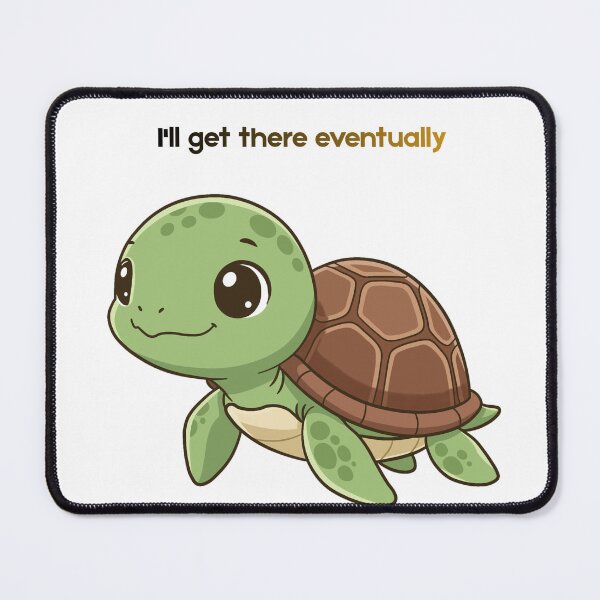 Item preview, "Slow & Steady Turtle - Motivational Quote Sticker" designed and sold by Unsololugar.