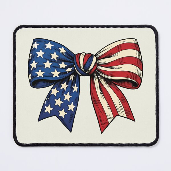 Item preview, USA Flag Bow– 4th of July, Memorial Day Retro American Patriotic Bow designed and sold by NicowrmSArt.