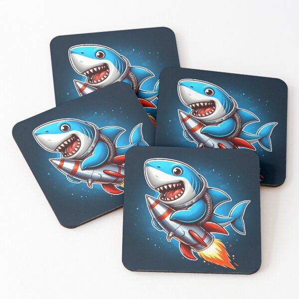 Item preview, shark towards the moon designed and sold by Artillenium.