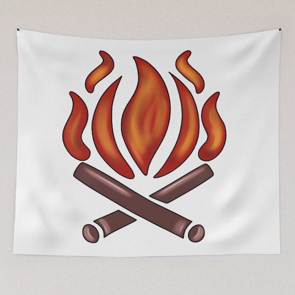 Item preview, Camping Campfire Flames designed and sold by Sartoris Art.