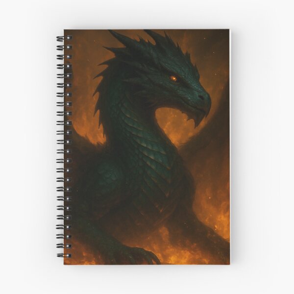 Item preview, Ancient Emerald Dragon - Fire and Shadow Guardian designed and sold by Gilded Zodiac.