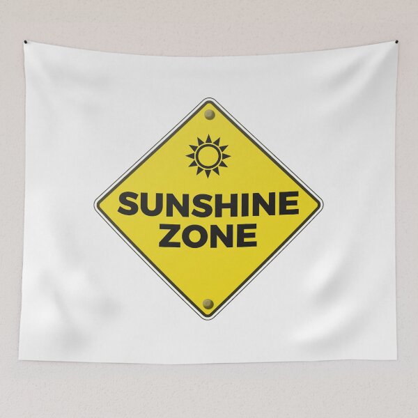 Item preview, Sunshine Zone Positive Warning Sign designed and sold by JaaGo PopLab.
