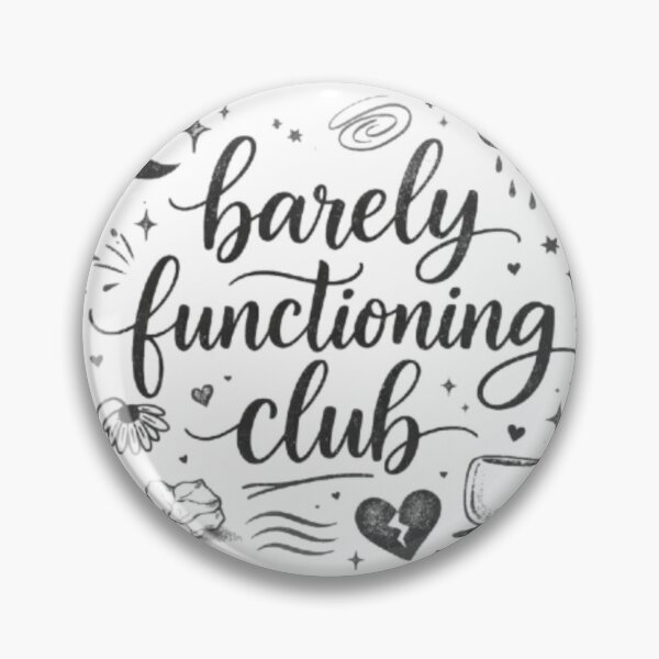 Item preview, Barely Functioning Club – Minimal Aesthetic Quote Design designed and sold by Sanika arts .