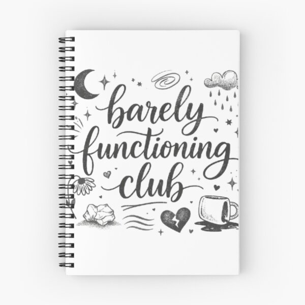 Item preview, Barely Functioning Club – Minimal Aesthetic Quote Design designed and sold by Sanika arts .