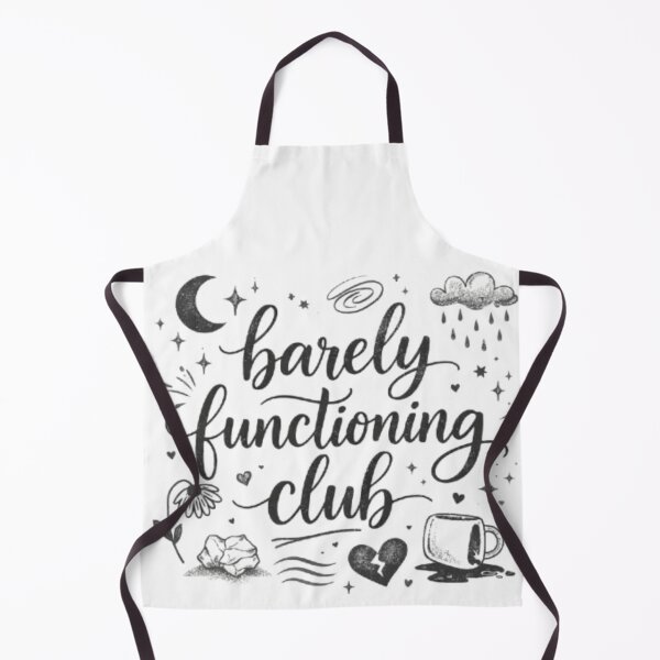 Item preview, Barely Functioning Club – Minimal Aesthetic Quote Design designed and sold by Sanika arts .