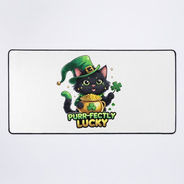 Item preview, Purr-fectly Lucky Shamrock Cat - St. Patrick's Day designed and sold by nuwanari.