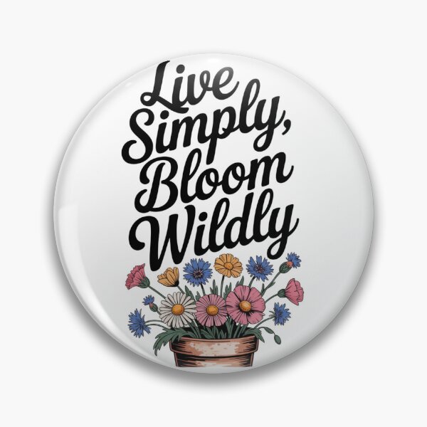 Item preview, Live Simply Bloom Wildly — Wildflower Pot Botanical Script Tee designed and sold by proearth2022.