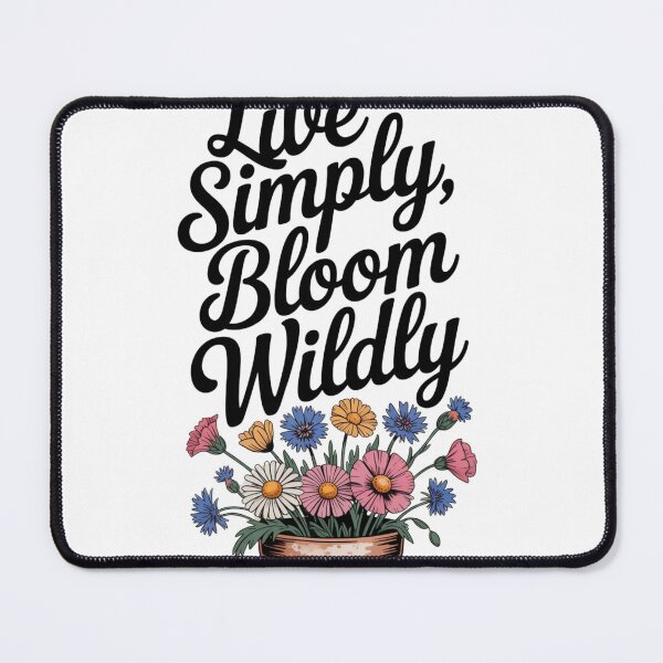 Item preview, Live Simply Bloom Wildly — Wildflower Pot Botanical Script Tee designed and sold by proearth2022.