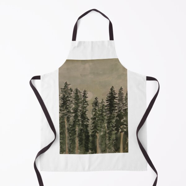 Item preview, Misty Pine Forest Watercolor. Atmospheric Evergreen Landscape Art designed and sold by Cvetok.