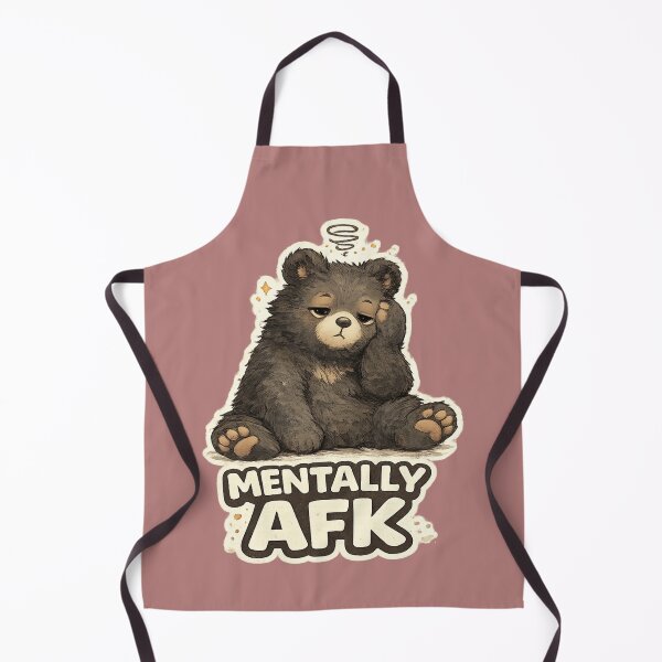 Item preview, Mentally AFK Bear – Cute Tired Black Bear Funny Introvert Mood Design designed and sold by BabyStark.