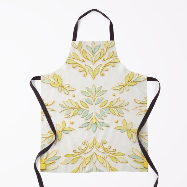 Item preview, Golden Floral Ornament Pattern – Elegant Botanical Gold Outline Design designed and sold by Colorshow-relax.