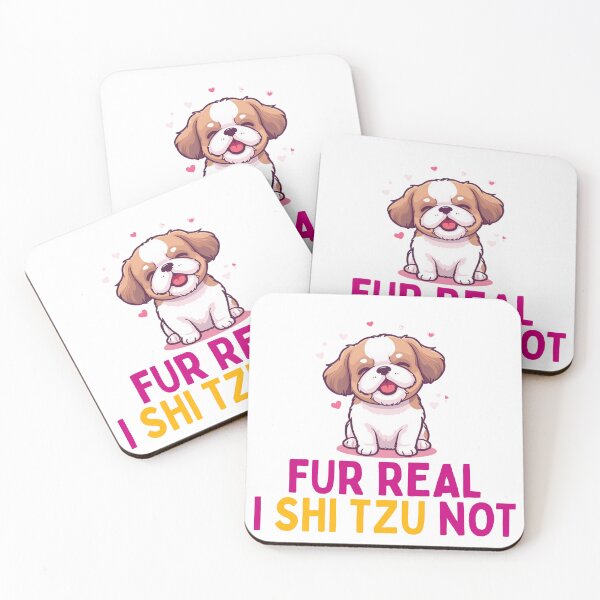 Item preview, Fur Real I Shi Tzu Not Funny Dog Breed Pun Art designed and sold by PunTeestic.