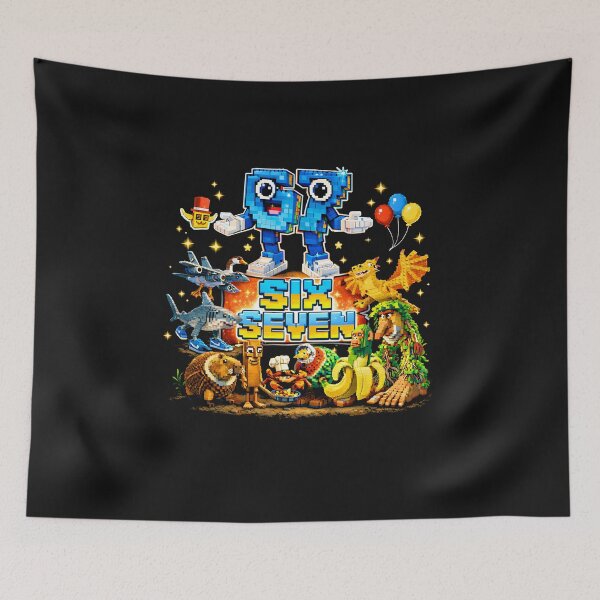 Item preview, Six Seven 67 Pixel Meme Characters Italian Brainrot Gifts For Kids designed and sold by ArmyAbodo.
