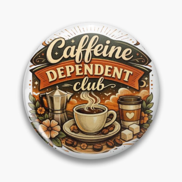 Item preview, Caffeine Dependent Club – Aesthetic Coffee Lover Design designed and sold by Sanika arts .