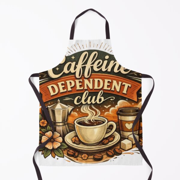 Item preview, Caffeine Dependent Club – Aesthetic Coffee Lover Design designed and sold by Sanika arts .
