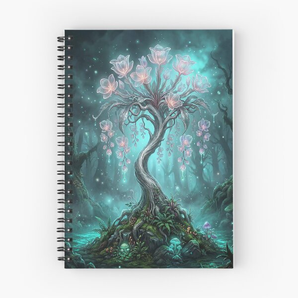 Item preview, Glowing Fantasy Blossom Tree – Luminous Blossom Tree in the Enchanted Forest designed and sold by Herzbaumatelier.