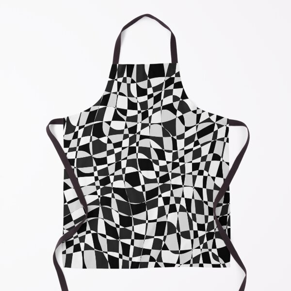 Item preview, Black and White Checkered Warp Pattern designed and sold by Prawny.