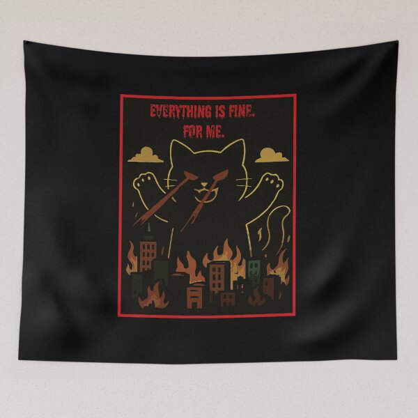 Item preview, For Me – Giant Laser‑Eyed Cat Chaos Art designed and sold by sorryNOTsorry.brand.