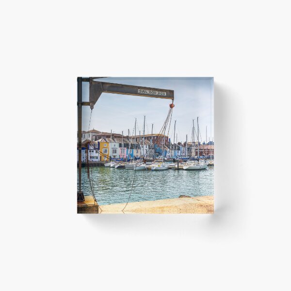 Item preview, Weymouth Harbour with Crane and Colourful Waterfront designed and sold by Paul Thompson Photography.
