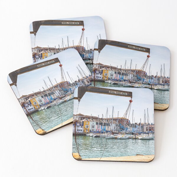 Item preview, Weymouth Harbour with Crane and Colourful Waterfront designed and sold by Paul Thompson Photography.