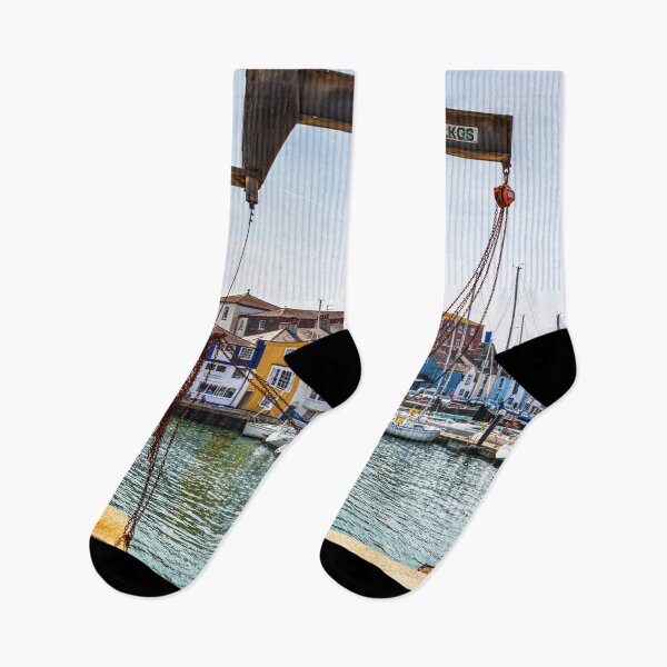 Item preview, Weymouth Harbour with Crane and Colourful Waterfront designed and sold by Paul Thompson Photography.