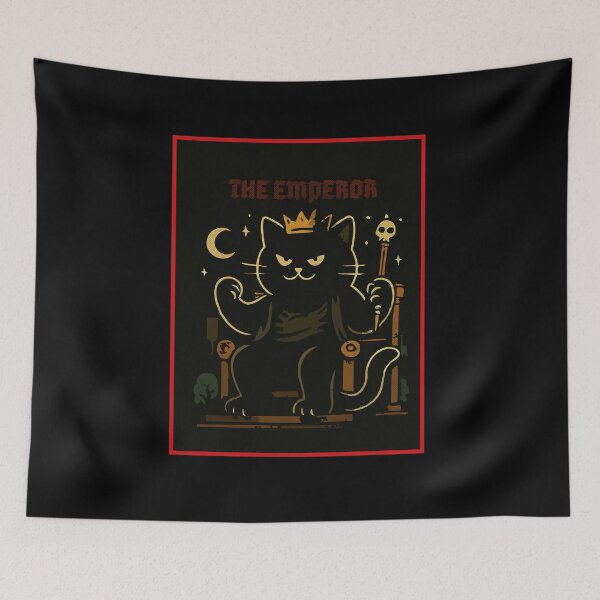 Item preview, The Emperor – Regal Cat Throne Tarot Art designed and sold by sorryNOTsorry.brand.