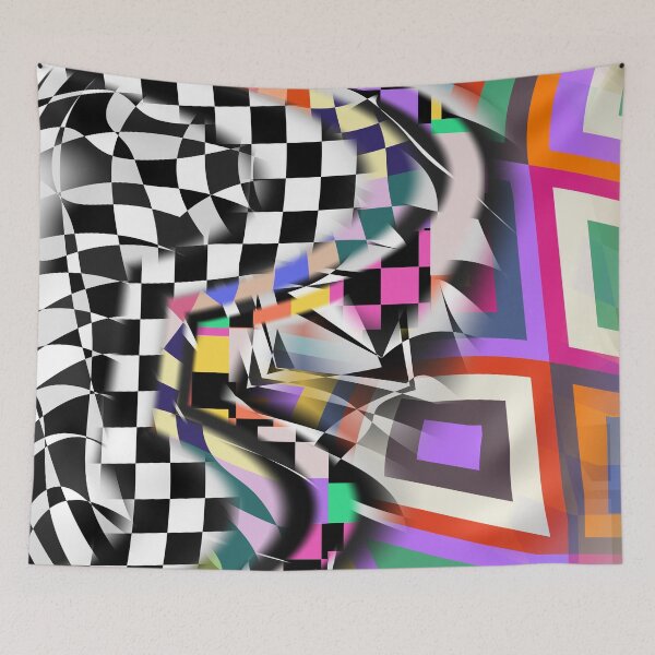 Item preview, Geometric Collage Abstract Textile Pattern designed and sold by Prawny.