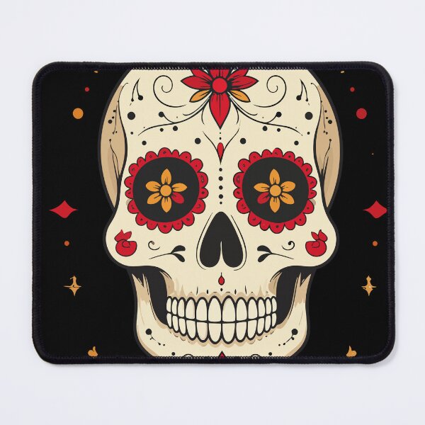 Item preview, Sugar Skull – Red & Orange Día de los Muertos Art designed and sold by sorryNOTsorry.brand.