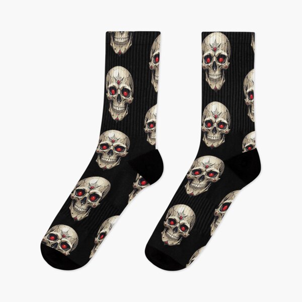 Item preview, Gemstone Skull – Mystical Red‑Eyed Gothic Design designed and sold by sorryNOTsorry.brand.