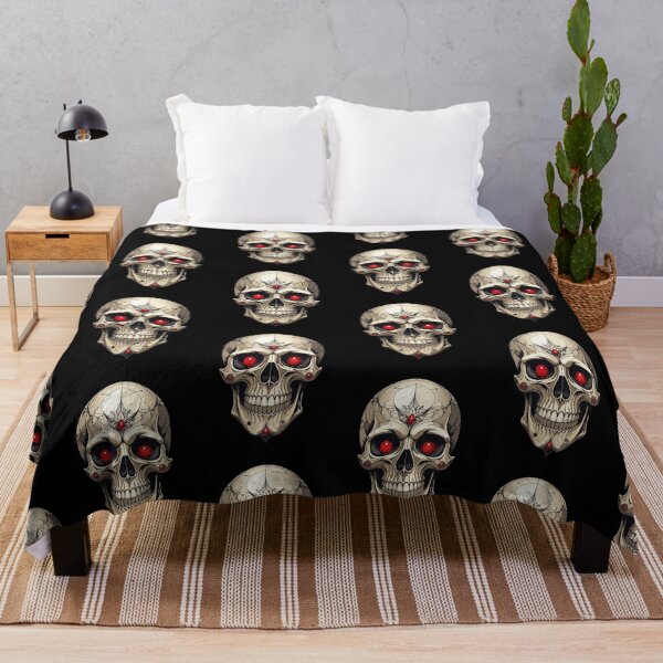 Item preview, Gemstone Skull – Mystical Red‑Eyed Gothic Design designed and sold by sorryNOTsorry.brand.