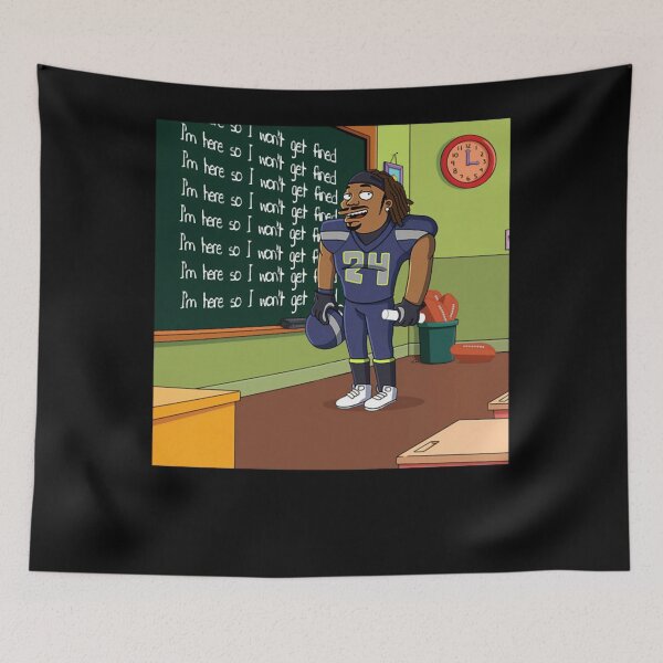 Item preview, Marshawn Lynch Chalkboard, I'm Here So I Down Get Fined, Seattle Seahawks  designed and sold by agzam.