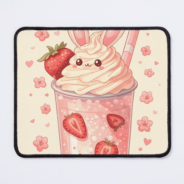 Item preview, Kawaii Strawberry Bunny Bubble Tea designed and sold by ShopSpire.