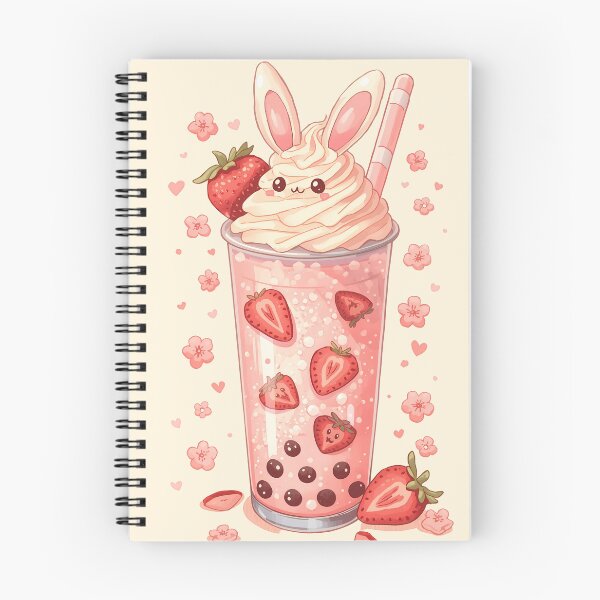 Item preview, Kawaii Strawberry Bunny Bubble Tea designed and sold by ShopSpire.