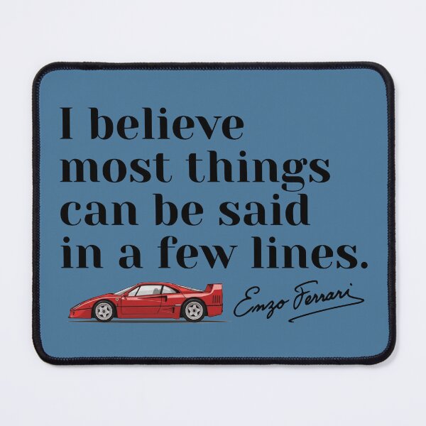 Item preview, F40 - Quote of Enzo designed and sold by Fuel-Shirts.