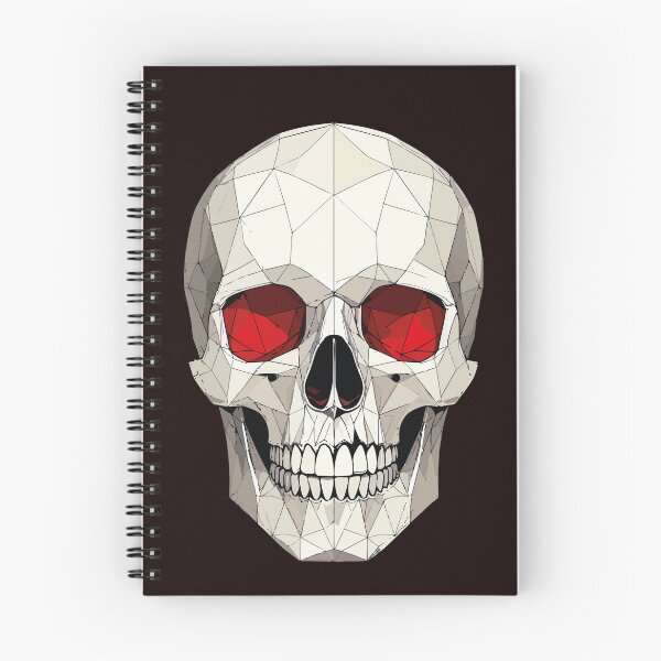 Item preview, Low‑Poly Skull – Geometric Red‑Eye Digital Design designed and sold by sorryNOTsorry.brand.