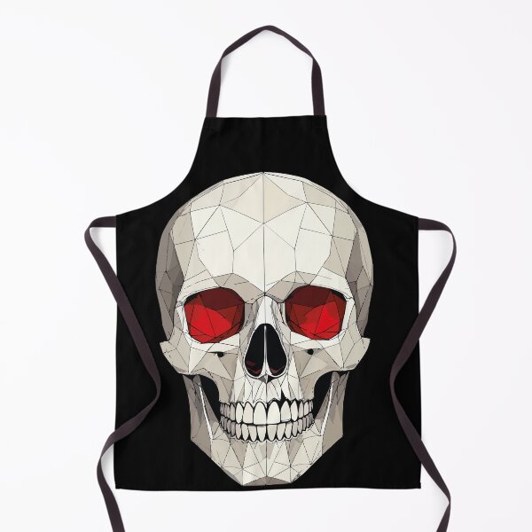 Item preview, Low‑Poly Skull – Geometric Red‑Eye Digital Design designed and sold by sorryNOTsorry.brand.