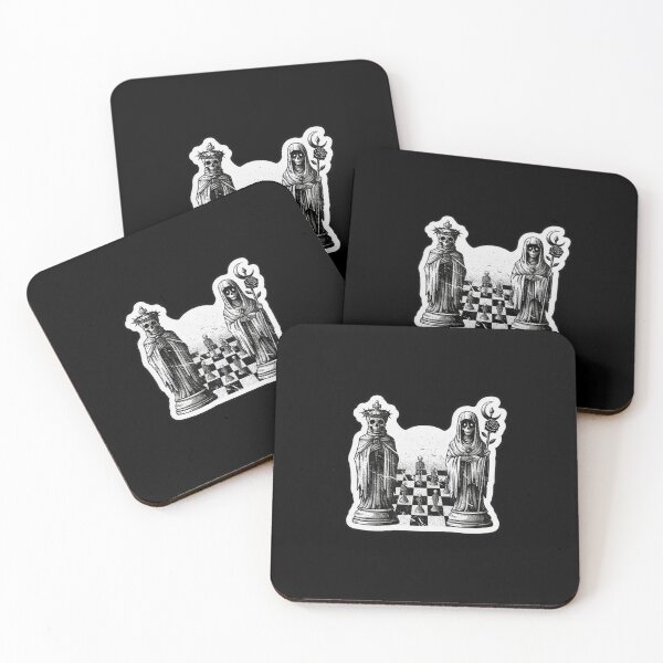 Item preview, Skull King and Queen Chess – Dark Skeleton Strategy Design designed and sold by Darkness Hole.