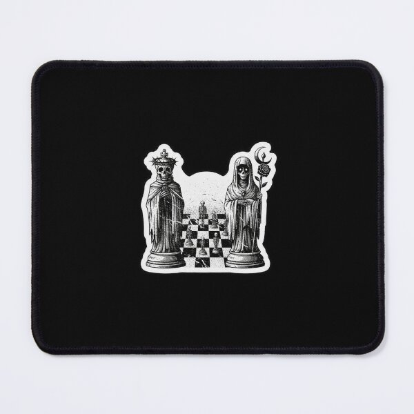 Item preview, Skull King and Queen Chess – Dark Skeleton Strategy Design designed and sold by Darkness Hole.