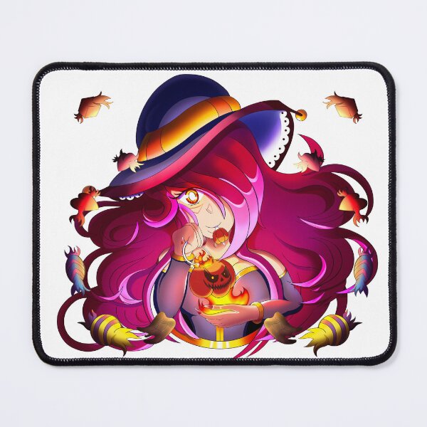 Item preview, Halloween Pyro Witch - Cute Anime Mage with Flaming Pumpkin designed and sold by TacticArtsSt0re.