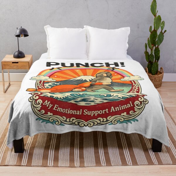Item preview, Punch My Emotional Support Animal Funny Retro Japanese Meme Design designed and sold by Taniyah Gomes.
