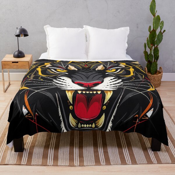 Item preview, Fierce Tiger Head – Geometric Red & Yellow Warrior Design designed and sold by sorryNOTsorry.brand.
