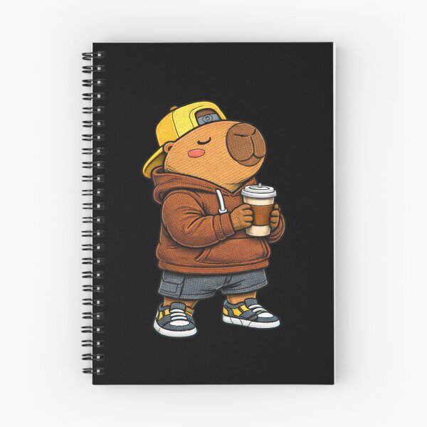 Item preview, Morning Coffee Capybara – Cute Kawaii Capybara Coffee Lover Embroidered Patch Style designed and sold by ColorSplash123.