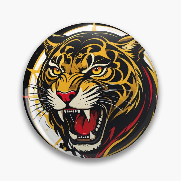 Item preview, Roaring Tiger – Compass Warrior Symbol Art designed and sold by sorryNOTsorry.brand.