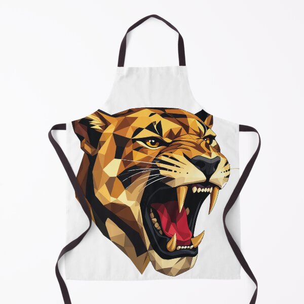 Item preview, Geometric Roaring Tiger – Low‑Poly Wild Power Art designed and sold by sorryNOTsorry.brand.