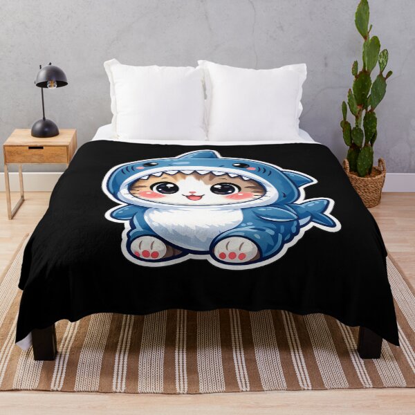 Item preview, Cute Kawaii Cat in Shark Costume designed and sold by Orca Chuckle Studios.
