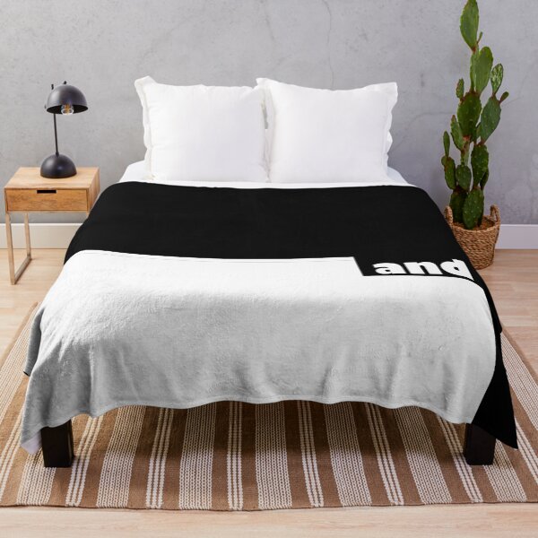 Item preview, BLACK AND WHITE TWO TONE SOLID COLORS WITH TYPOGRAPHY  designed and sold by ozcushions.