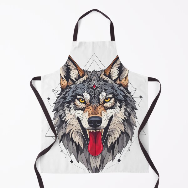 Item preview, Geometric Wolf Spirit – Fierce Yellow‑Eyed Tribal Design designed and sold by sorryNOTsorry.brand.