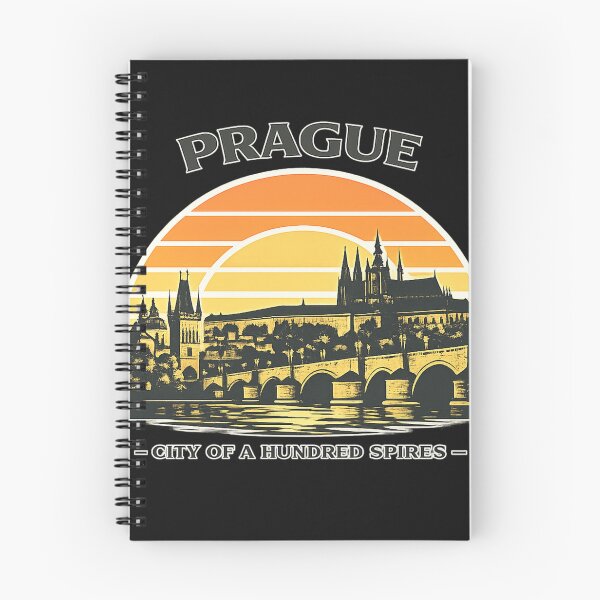 Item preview, Prague Retro Skyline – City of a Hundred Spires Vintage Sunset designed and sold by Laughprints.